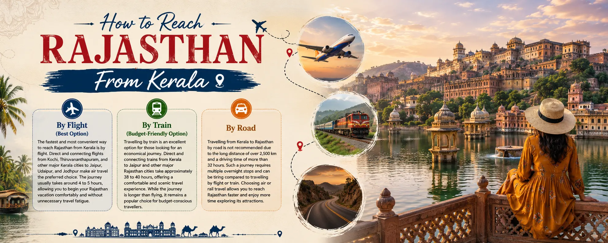 How to Reach Rajasthan From Kerala